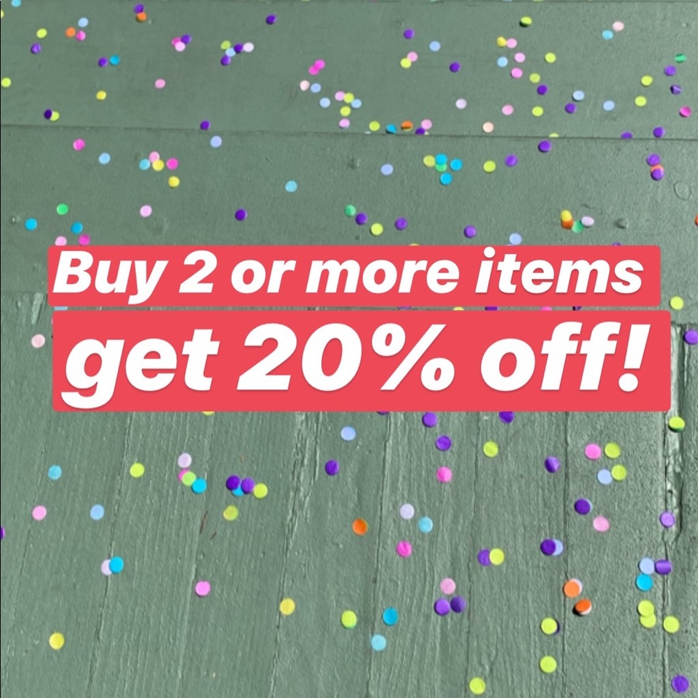 Buy 2+ items & get 20% off!!!